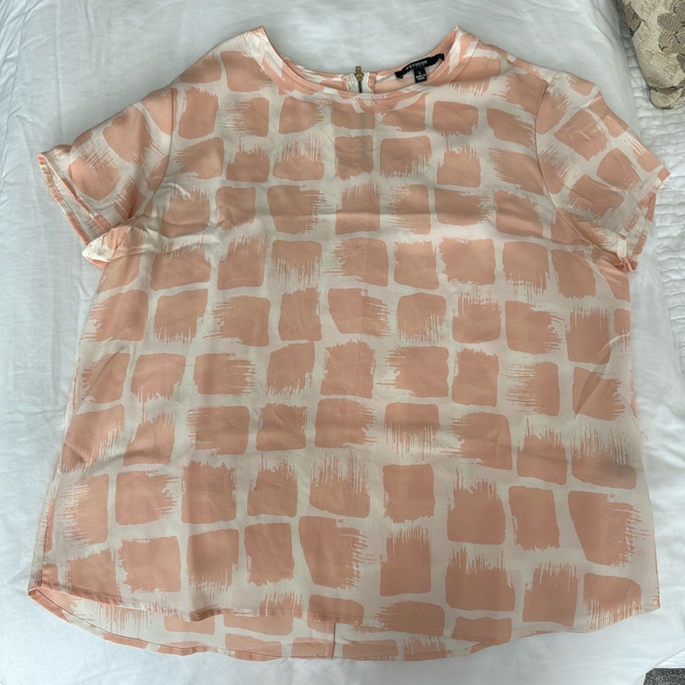 Print silk tee